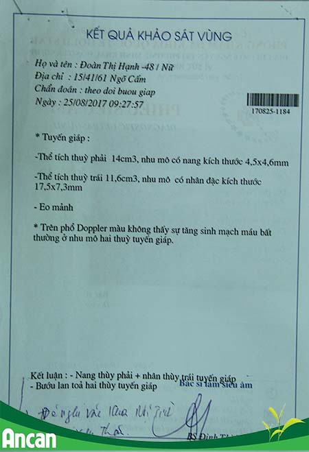 kết quả set nghiệm